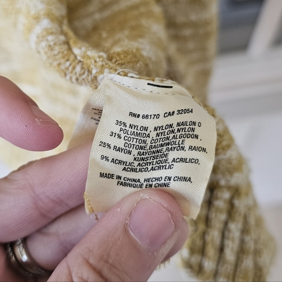 Anthropologie Abigail Duster Long Open Cardigan Marled Heather Mustard Yellow M - Picture 7 of 9